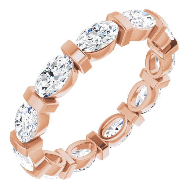 2.31 ct. Oval Diamond Eternity Band-VIRABYANI